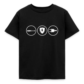 Elektriker - Kinder T-Shirt - Schwarz - Vorne - AI Model Kid Female (0cm)