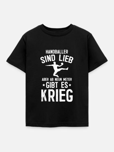 Handball - Kinder T-Shirt - Schwarz