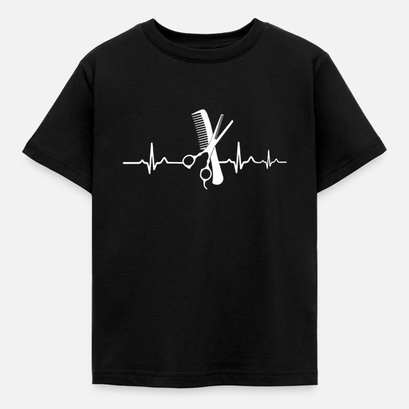 Friseur - Kinder T-Shirt - Schwarz