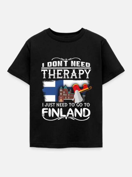 Finnland - Kinder T-Shirt - Schwarz