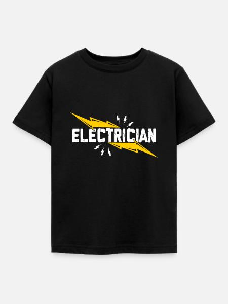 Elektriker - Kinder T-Shirt - Schwarz