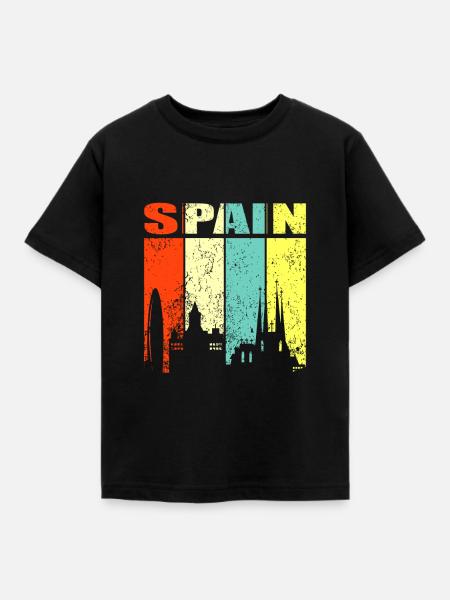 Spanien - Kinder T-Shirt - Schwarz