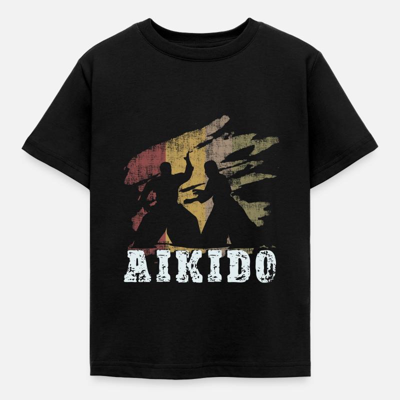 Aïkido vintage - T-shirt Enfant - noir