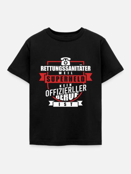 Sanitäter - Kinder T-Shirt - Schwarz