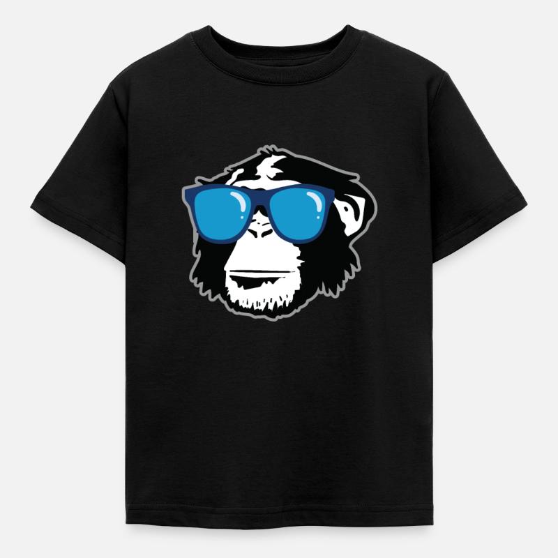 Affe - Kinder T-Shirt - Schwarz