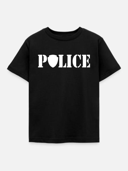 Polizei - Kinder T-Shirt - Schwarz