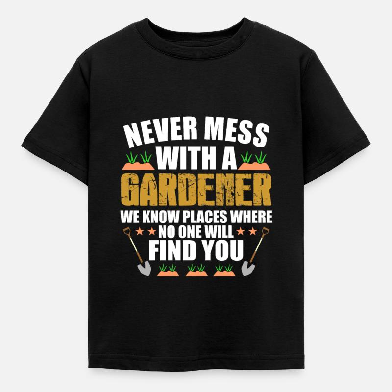 Gärtner - Kinder T-Shirt - Schwarz