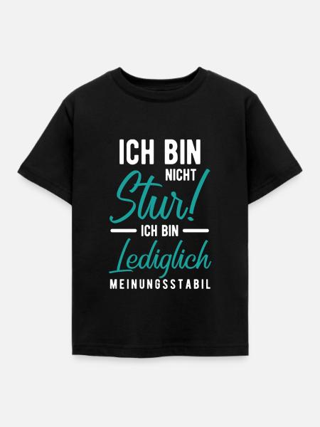 lustiger spruch - Kinder T-Shirt - Schwarz