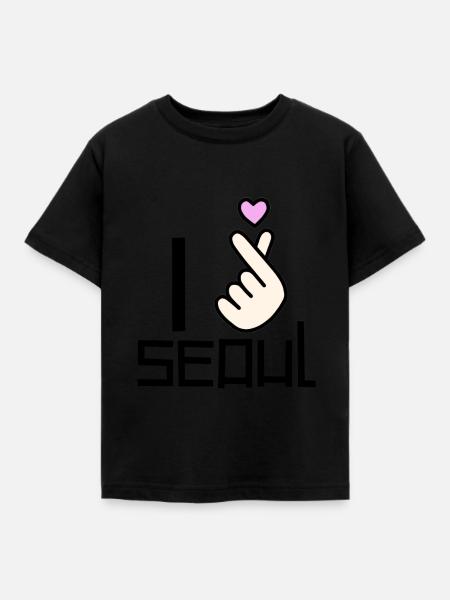 Korea - Kinder T-Shirt - Schwarz