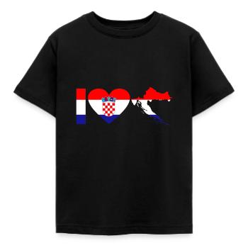 Kroatien - Kinder T-Shirt - Schwarz - Vorne - AI Model Kid Female (0cm)