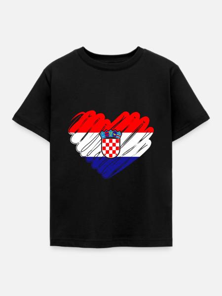 Kroatien - Kinder T-Shirt - Schwarz