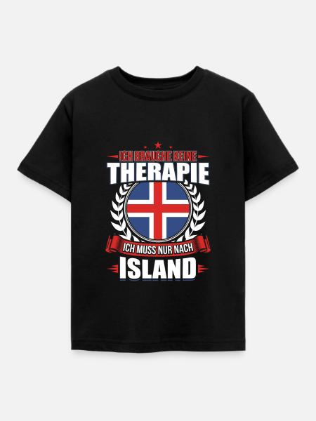 Island - Kinder T-Shirt - Schwarz