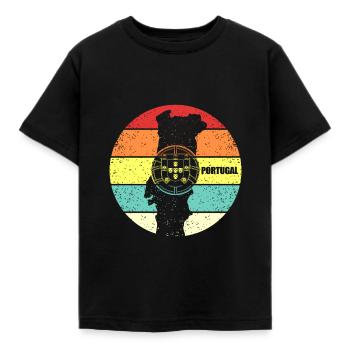 Portugal - T-shirt Enfant - noir - Devant - AI Model Kid Female (0cm)