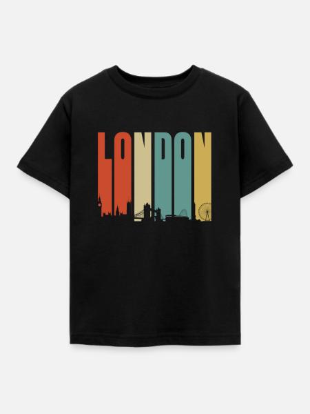 London - Kinder T-Shirt - Schwarz