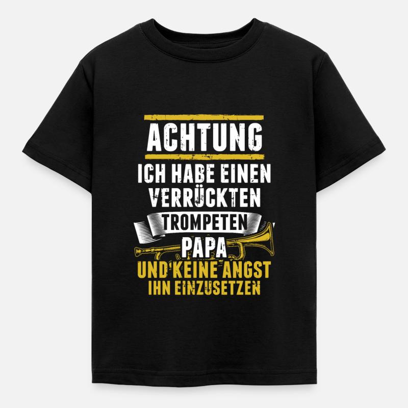 Trompete - Kinder T-Shirt - Schwarz