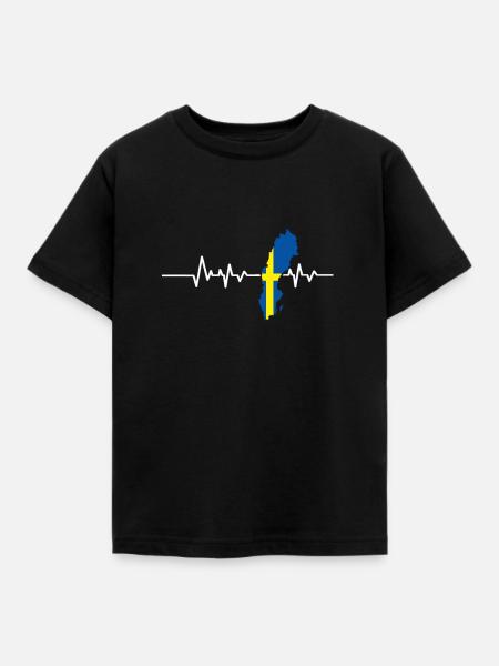 Schweden - Kinder T-Shirt - Schwarz