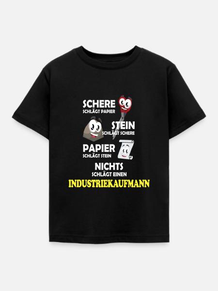 Industriekaufmann Spruch Design - Kinder T-Shirt - Schwarz