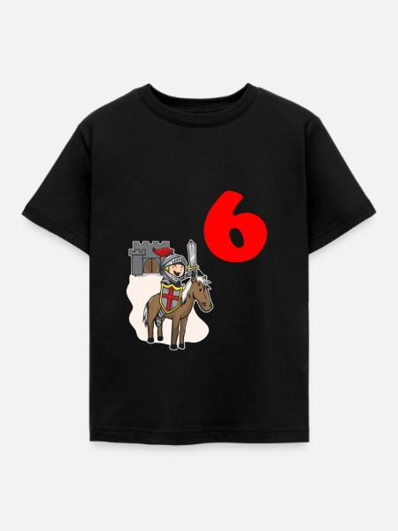 Knight child 6 years - Kids' T-Shirt - black