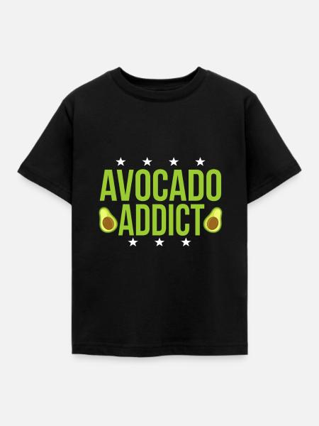 Avocado - Kinder T-Shirt - Schwarz