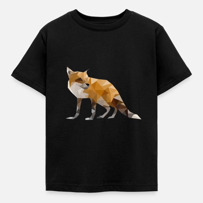 Fuchs - Kinder T-Shirt - Schwarz