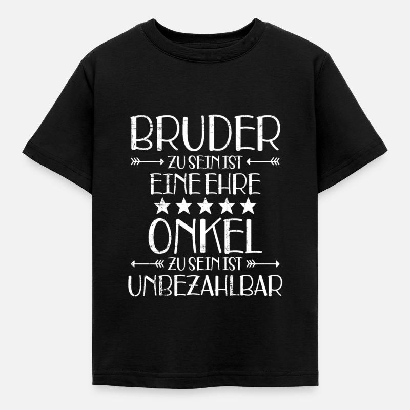 Onkel - Kinder T-Shirt - Schwarz