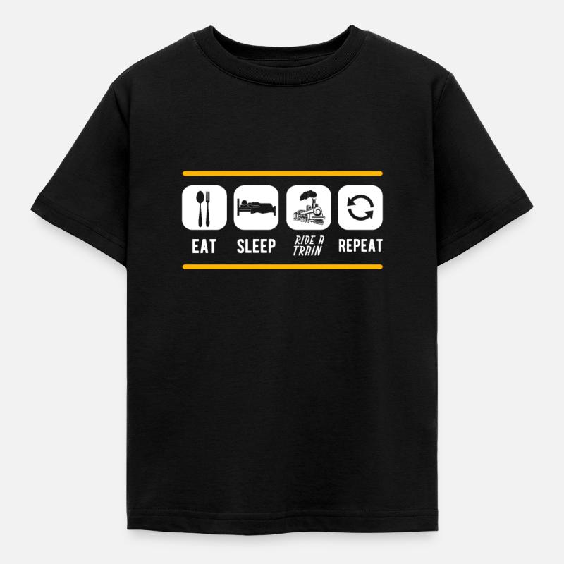 Zug Züge Modeleisenbahn Eisenbahn Geschenk - Kinder T-Shirt - Schwarz
