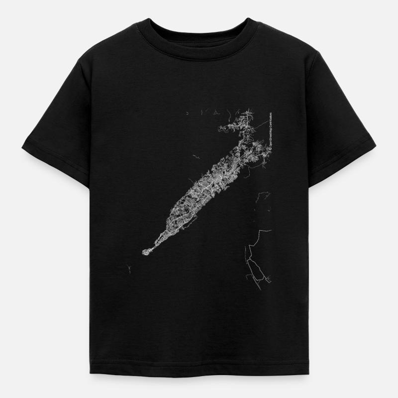 Plan et rues de Conakry - T-shirt Enfant - noir