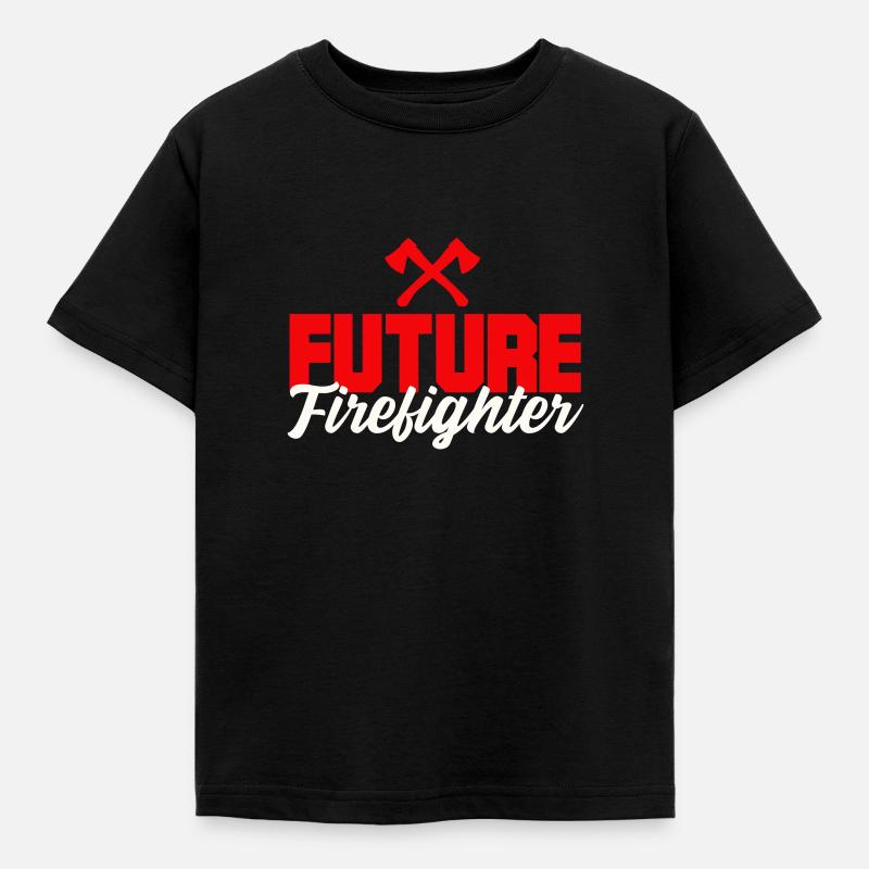 Future Firefigther - Kids' T-Shirt - black