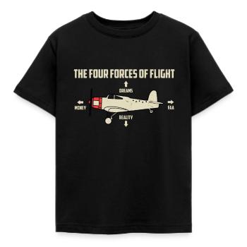 Avion - T-shirt Enfant - noir - Devant - AI Model Kid Female (0cm)