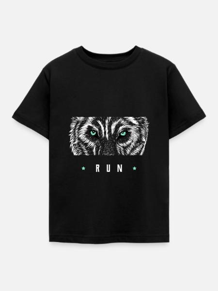 Wolf Wlfe Wolfsrudel Geschenk - Kinder T-Shirt - Schwarz