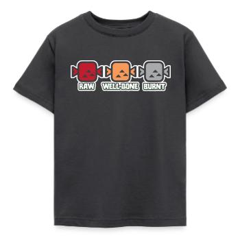 well done burnt - T-shirt Enfant - charbon - Devant - AI Model Kid Female (0cm)