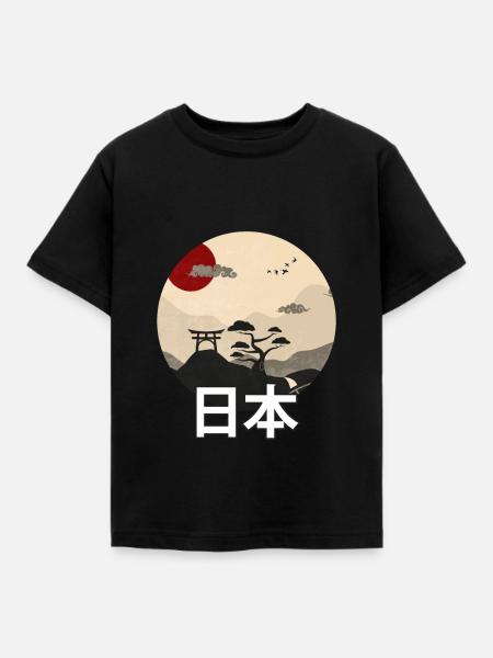 Japan - Kinder T-Shirt - Schwarz