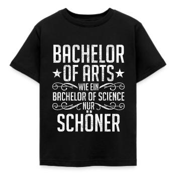 Bachelor Abschluss Bachelor of Arts - Kinder T-Shirt - Schwarz - Vorne - AI Model Kid Female (0cm)