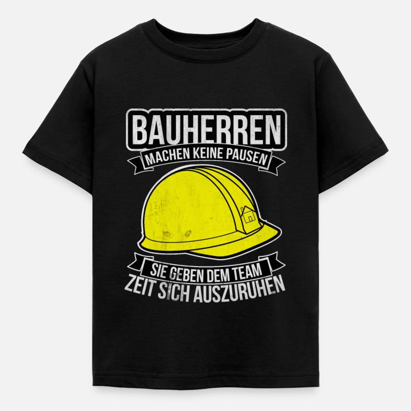 Bauherr - Kinder T-Shirt - Schwarz
