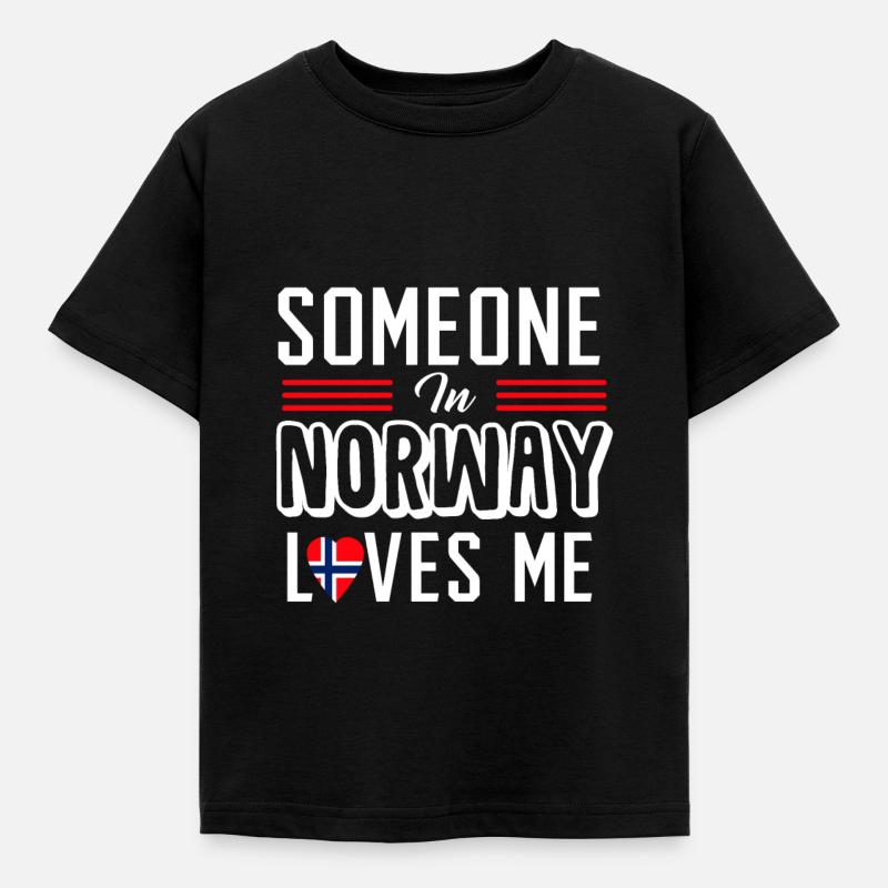 Norge - T-skjorte for barn - svart