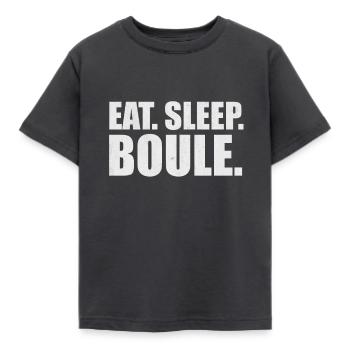 Petanque - Kinder T-Shirt - Dunkelgrau - Vorne - AI Model Kid Female (0cm)