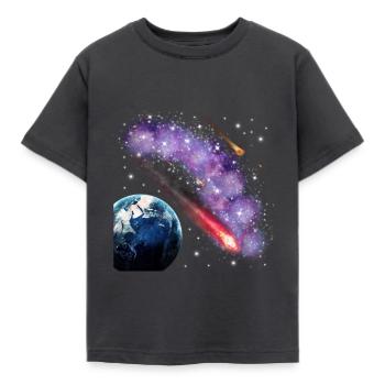 Weltraum - Kinder T-Shirt - Dunkelgrau - Vorne - AI Model Kid Female (0cm)