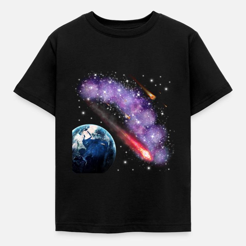 space - Kids' T-Shirt - black
