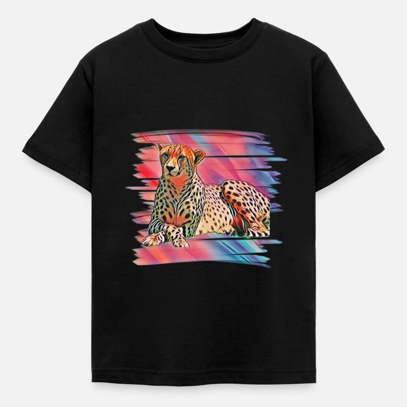 guépard - T-shirt Enfant - noir