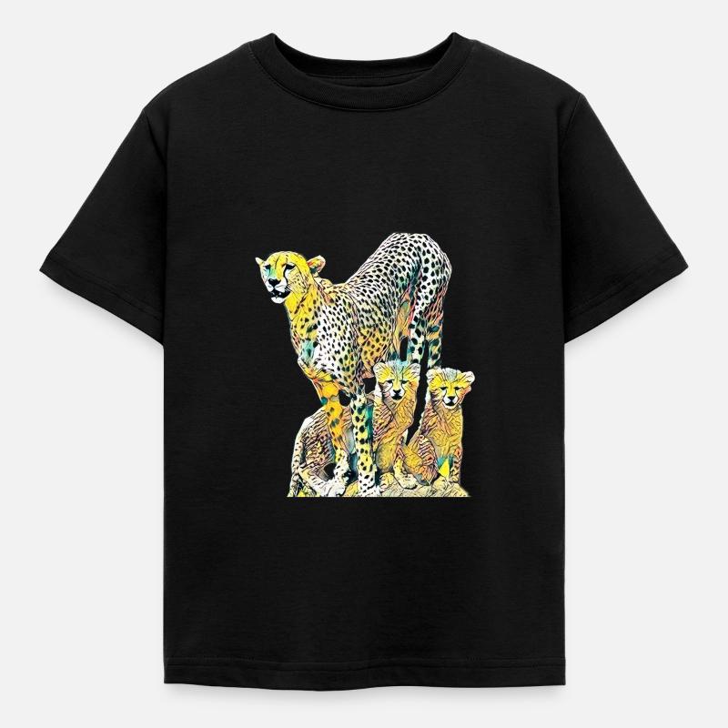 guépard - T-shirt Enfant - noir