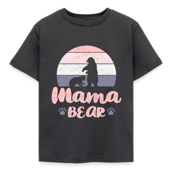 Mama Bear geschenk für mutter mamabär - Kinder T-Shirt - Dunkelgrau - Vorne - AI Model Kid Female (0cm)