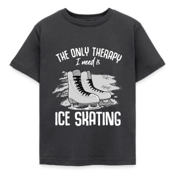 figure skating - Kids' T-Shirt - dark grey - Front - AI Model Kid Female (0cm)