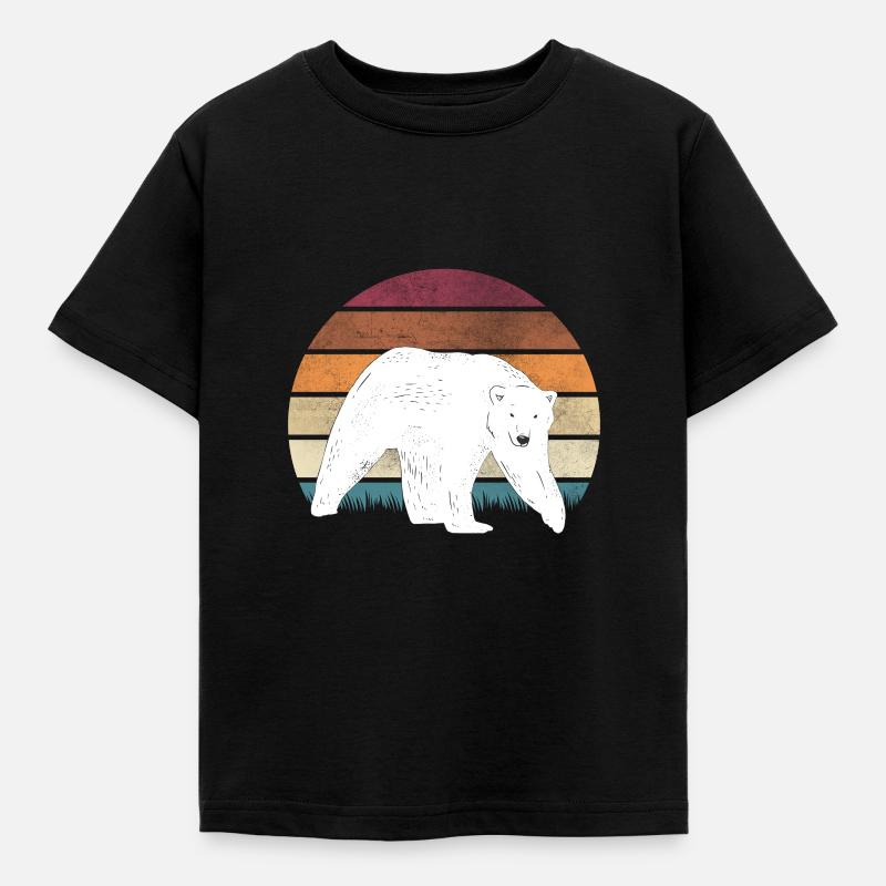 Eisbär Motiv Eisbären - Kinder T-Shirt - Schwarz