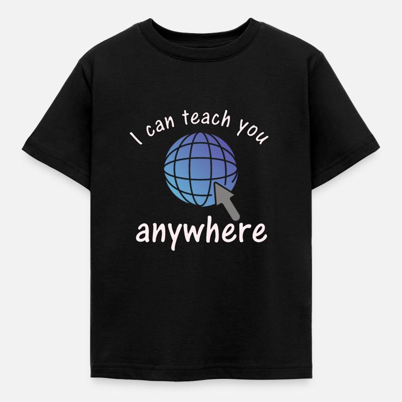 Teacher Virtual Teacher Webinar Learning - Kids' T-Shirt - black