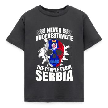 Serbie - T-shirt Enfant - charbon - Devant - AI Model Kid Female (0cm)
