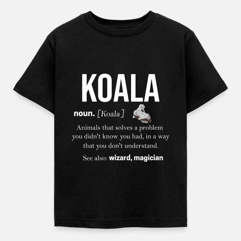 Koala - Kinder T-Shirt - Schwarz