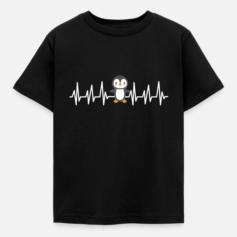 Pinguin - Kinder T-Shirt - Schwarz