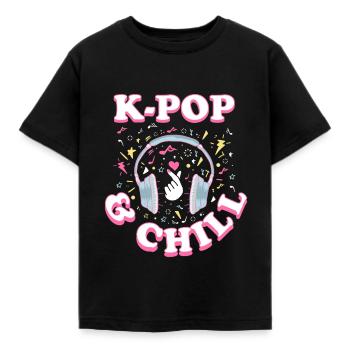 K-Pop - T-shirt Enfant - noir - Devant - AI Model Kid Female (0cm)