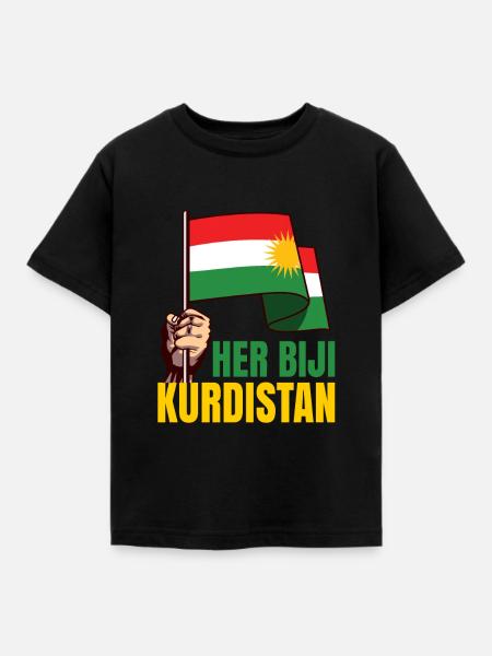 Kurdistan - Kinder T-Shirt - Schwarz