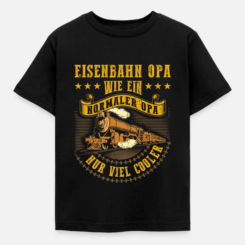 Eisenbahn - Kinder T-Shirt - Schwarz